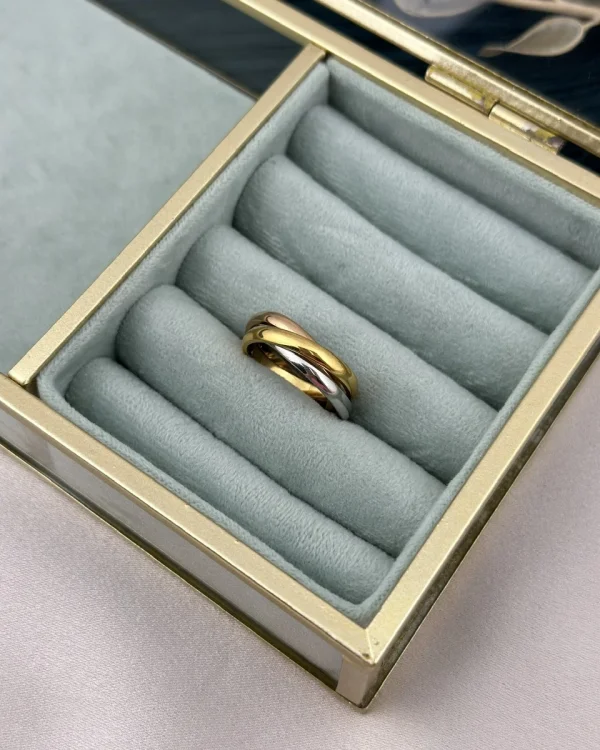 Üç Renk Geçişli Çelik Yüzük