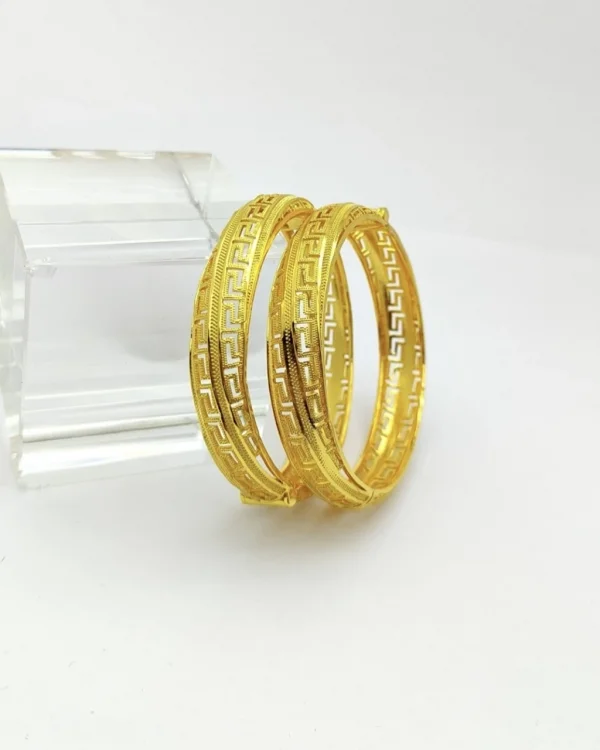 22 Ayar Telkari Geçişli Geniş Marka Kelepçe Bilezik