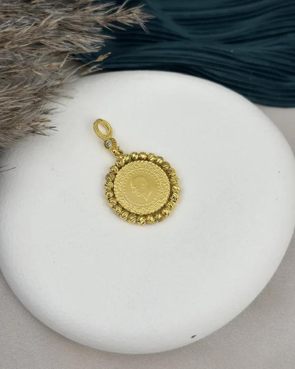 22 Ayar Dorikalı Yarım Altın Kolye Ucu