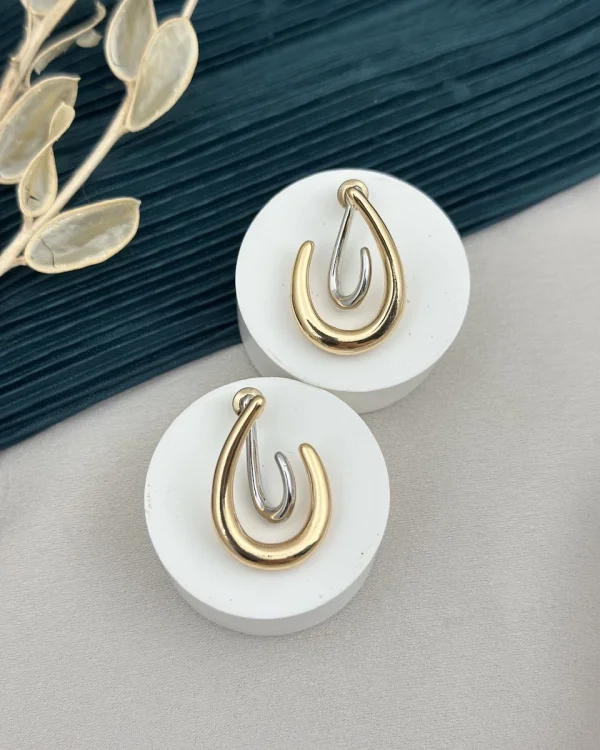 Tasarım Bakır-Gümüş Vip Küpe