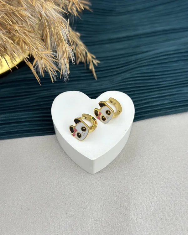 Pandalı Renkli Çocuk Küpesi