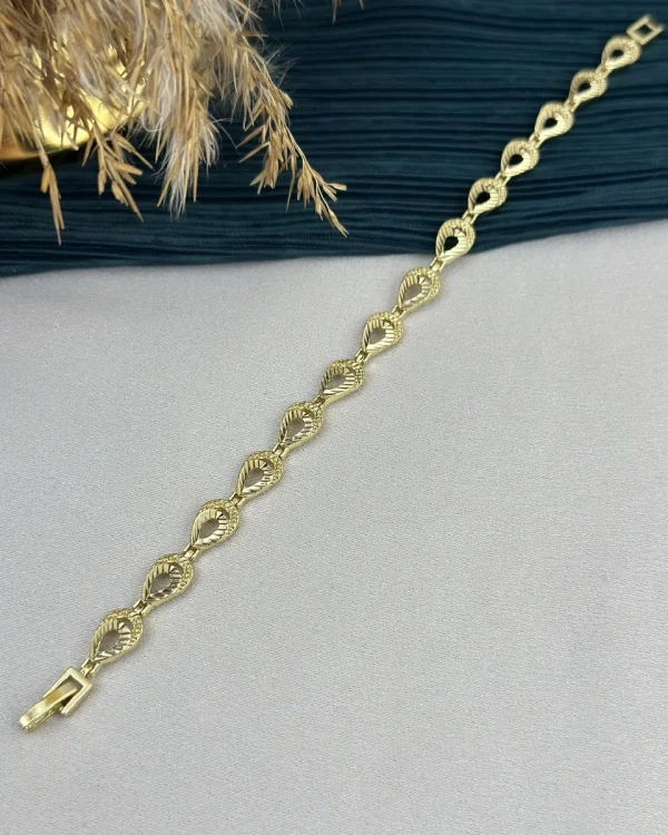 Lazer Kesim Damla Model XP Bileklik (19.5 cm)