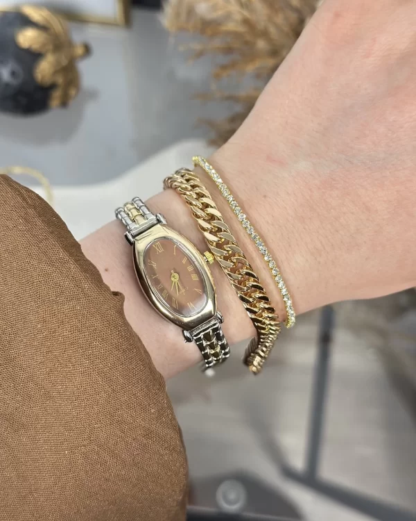 Road Gold Vintage saat-Bileklik Kombini (Suyolu Hediye)