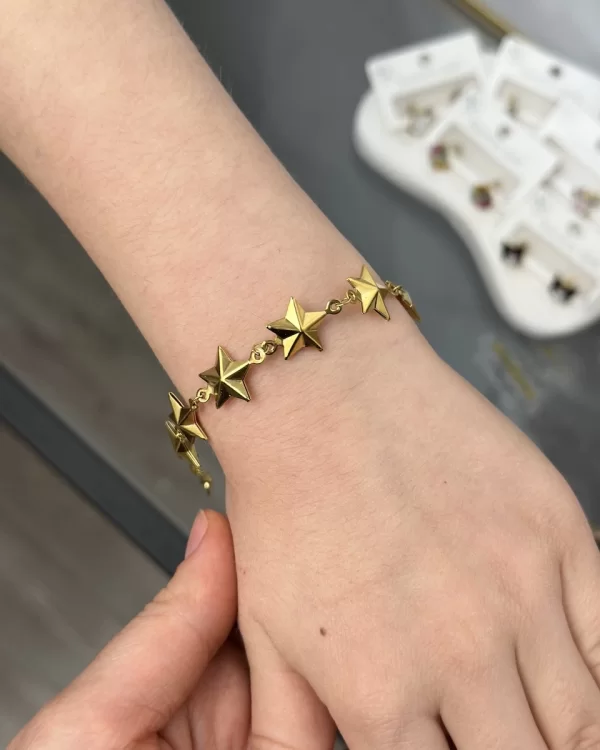 Çocuk Üç Boyutlu Yıldız Bileklik (15.5+3 cm)