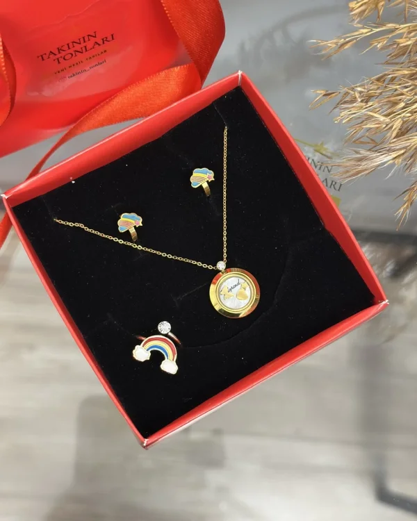 Çocuk Gökkuşağı Detaylı Kombin