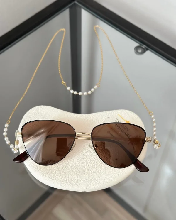 İncili Çelik Gözlük Zinciri