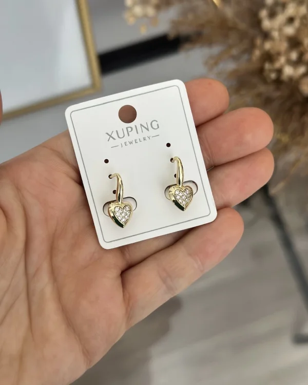 Çocuk Minimal Kalpli XP Halka Küpe