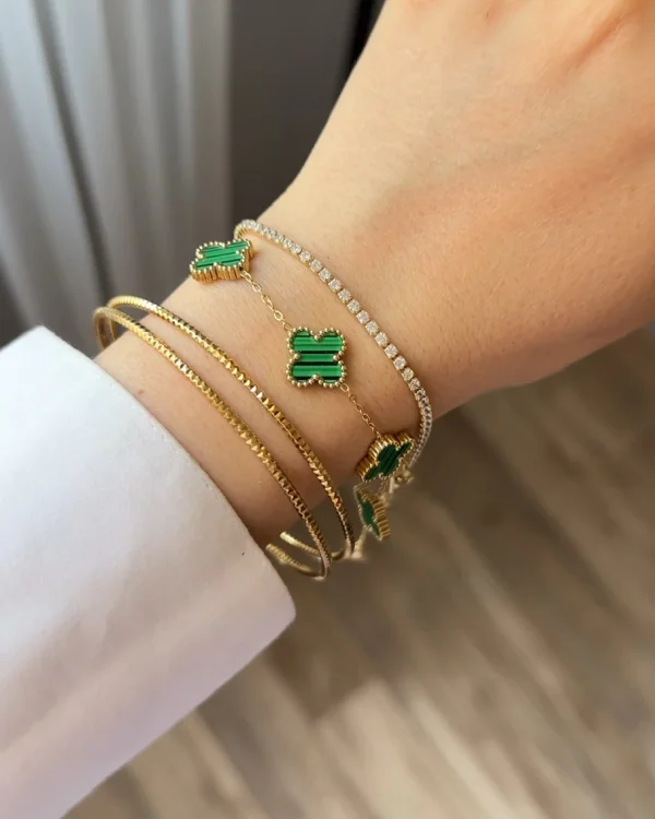 Çelik Yeşil Marka Bielklik Ve Bilezik Kombini