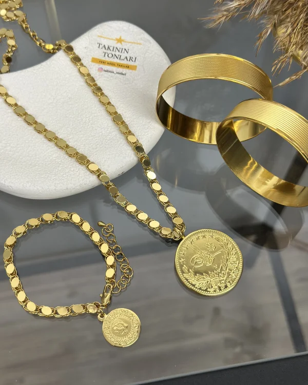 22 Ayar Altınlı Arpa-Trabzon Bilezik Kombini