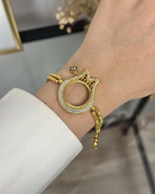 22 Ayar Lale Model Çeyreklik Bileklik