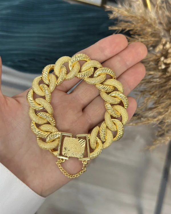 22 Ayar Simli-Kalem İşi Samanyolu Bileklik (19.5 cm/Küçültülebilir)