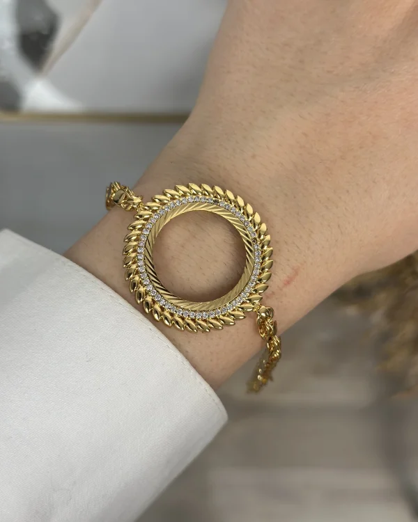 22 Ayar Yarım Altınlık Buğday Model Arpa Bileklik