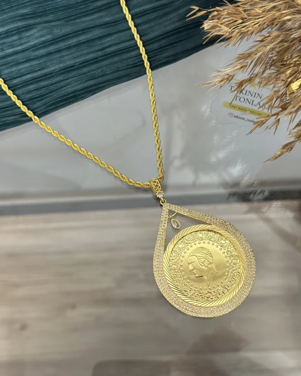 22 Ayar Gremse 3 mm Burgu Kolye (60 cm )