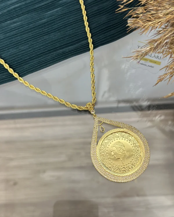 22 Ayar Gremse 4 mm Burgu Kolye (60 cm)