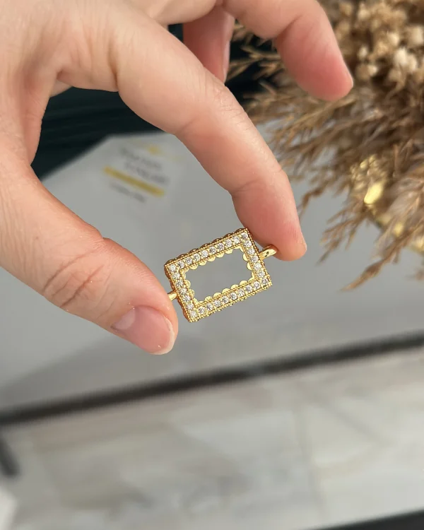 Gold Gramlık Dikdörtgen Çift Kulplu Çerçeve