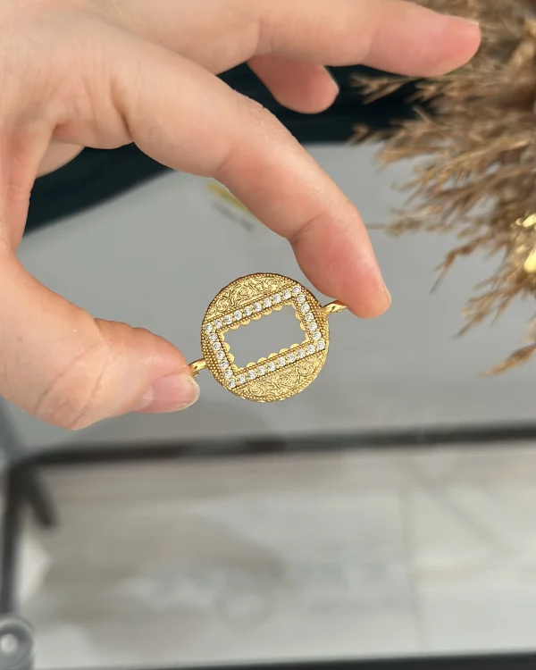 Gold Gram Altınlık Yuvarlak Çift Kulplu Çerçeve