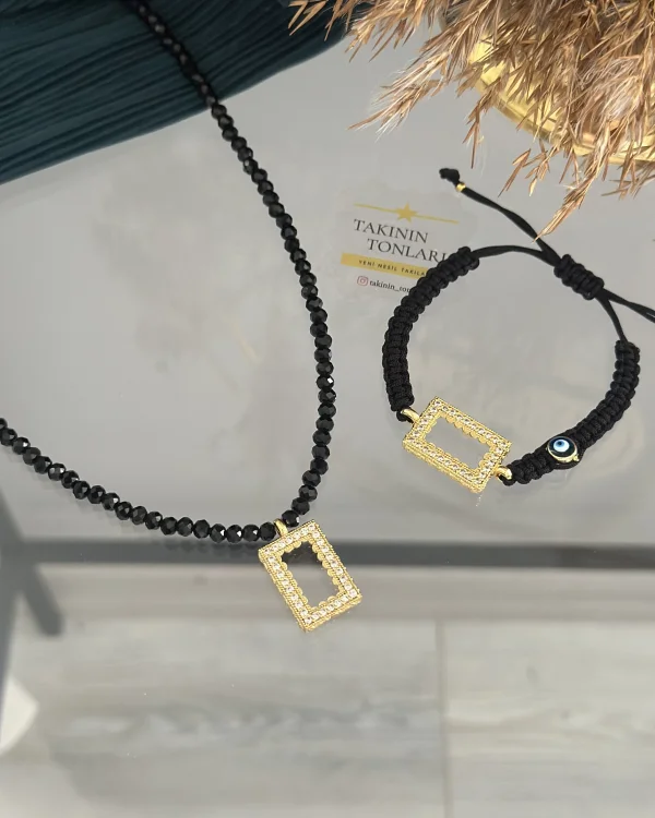 Gram Altınlık Siyah Set