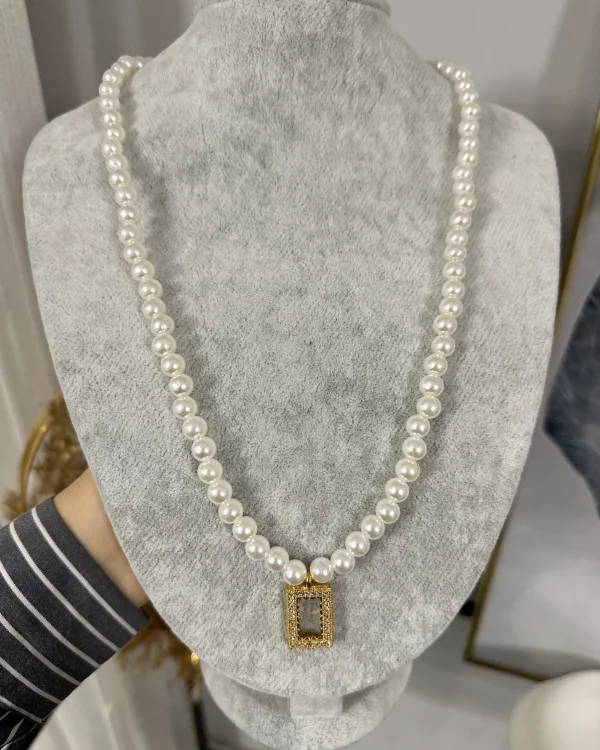 Gram Altınlık İnci Kolye (60 cm)