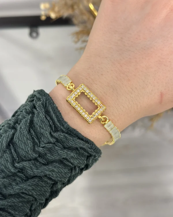 Gram Altınlık Soft Yeşil Baget Bileklik (17.5+3 cm)