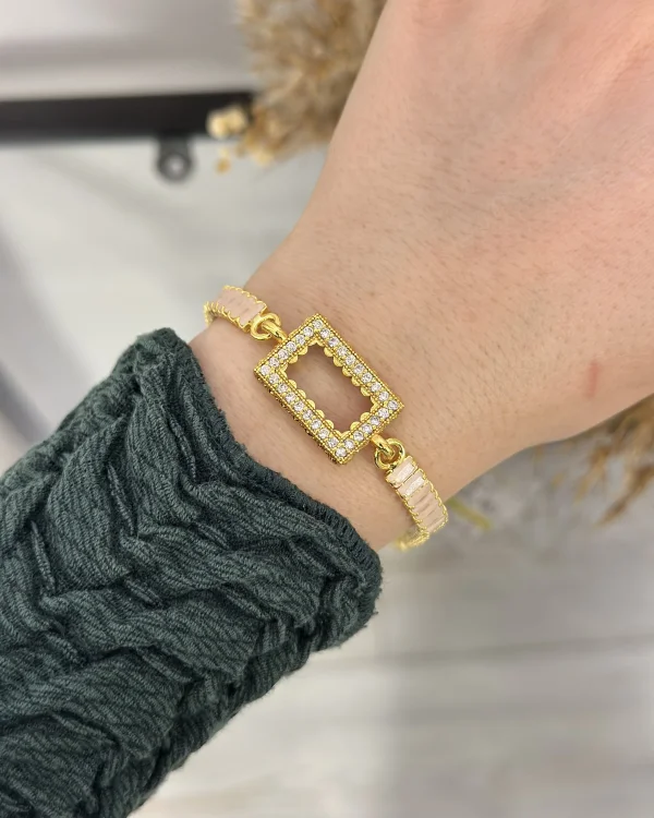 Gram Altınlık Soft Pembe Baget Bileklik (17.5+3 cm)