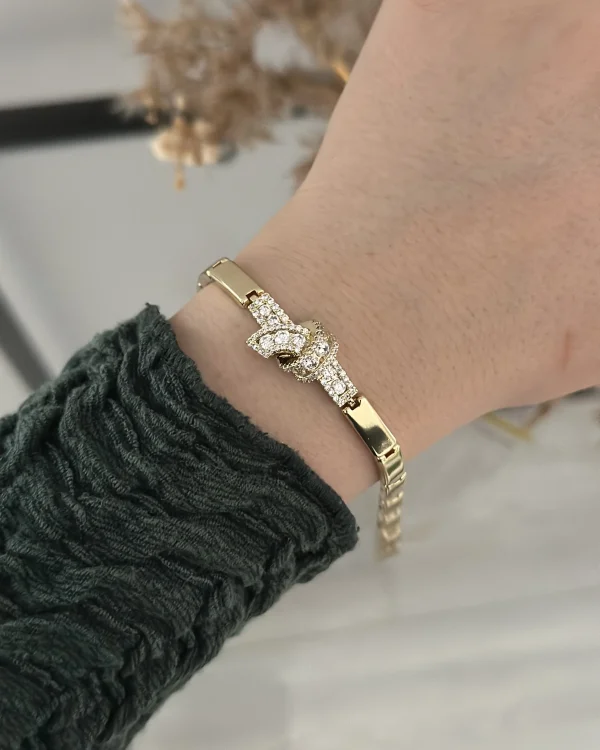 XP Gold Baget Taşlı Düğüm Bileklik