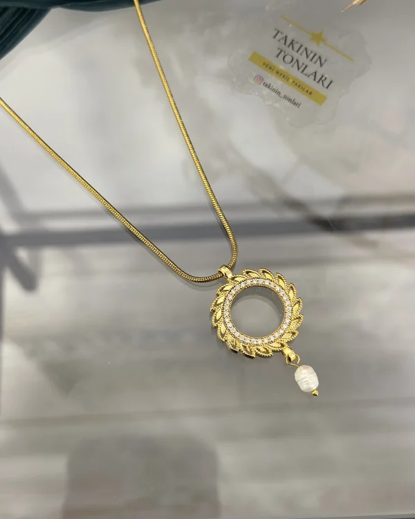 Çeyreklik Doğal İncili Buğday Model Kolye (60 cm)