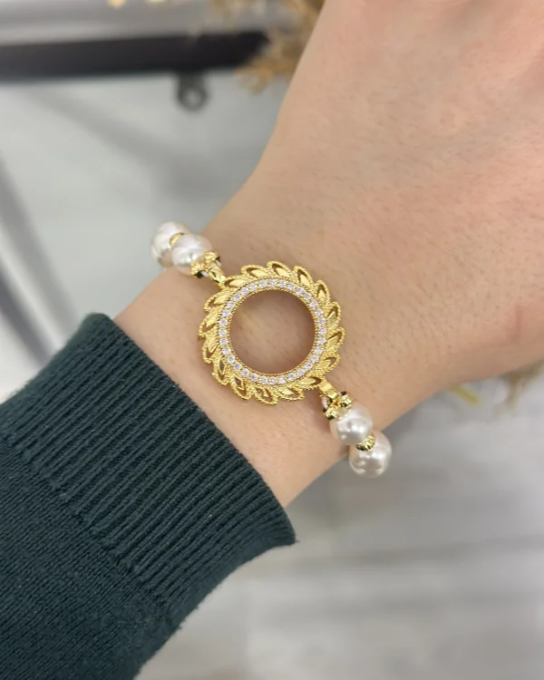 Çeyreklik Buğday Model Dorikali İncili Bileklik