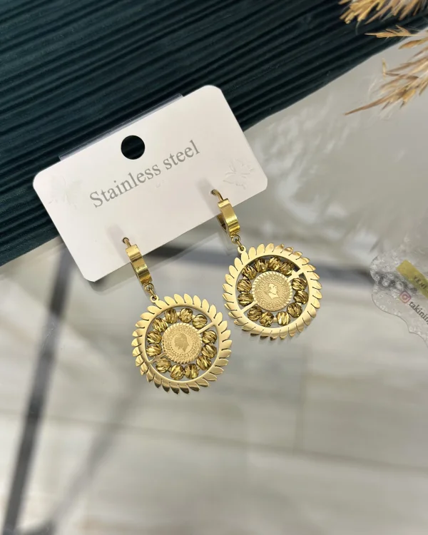 Çelik Dorikali Buğday Model Çeyrekli Küpe