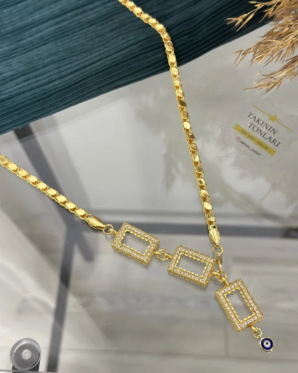 Üç Gramlık Arpa Zincir Y Kolye (65 cm)