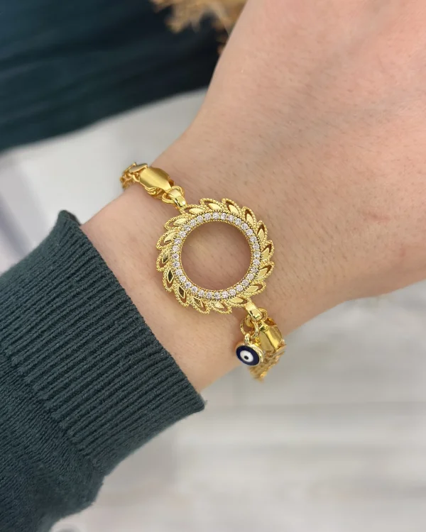 Çeyreklik Nazarlı Arpa Bileklik (17.5+3 cm)