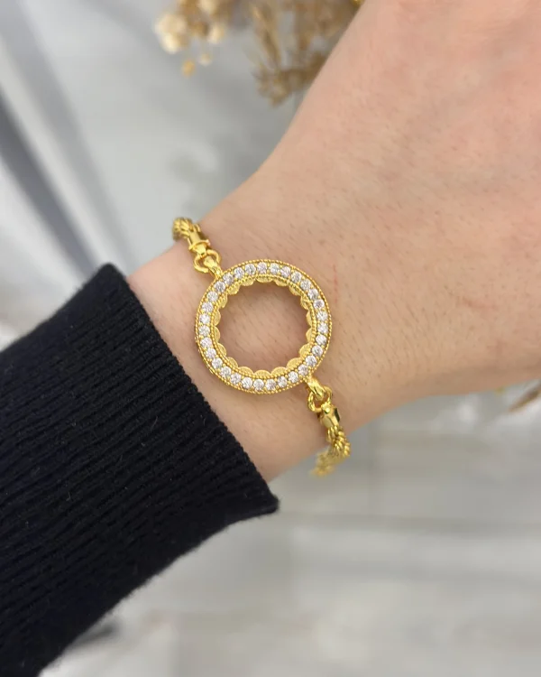 Çeyreklik Sıra Taşlı Burgu Bileklik