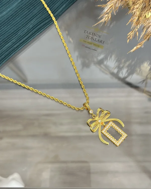 Gram Altınlık Fiyonk Burgu Kolye (65 cm)