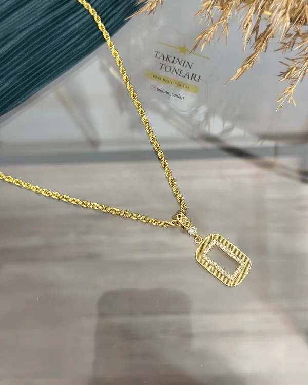 Yeni Gram Altınlık Burgu Kolye (60 cm-Seri 1)