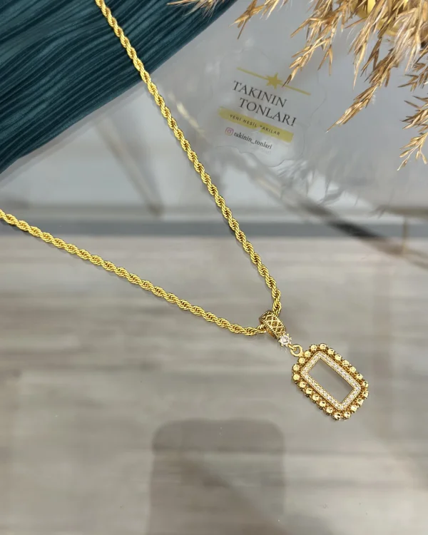 Yeni Gram Altınlık Burgu Kolye (60 cm-Seri 2)
