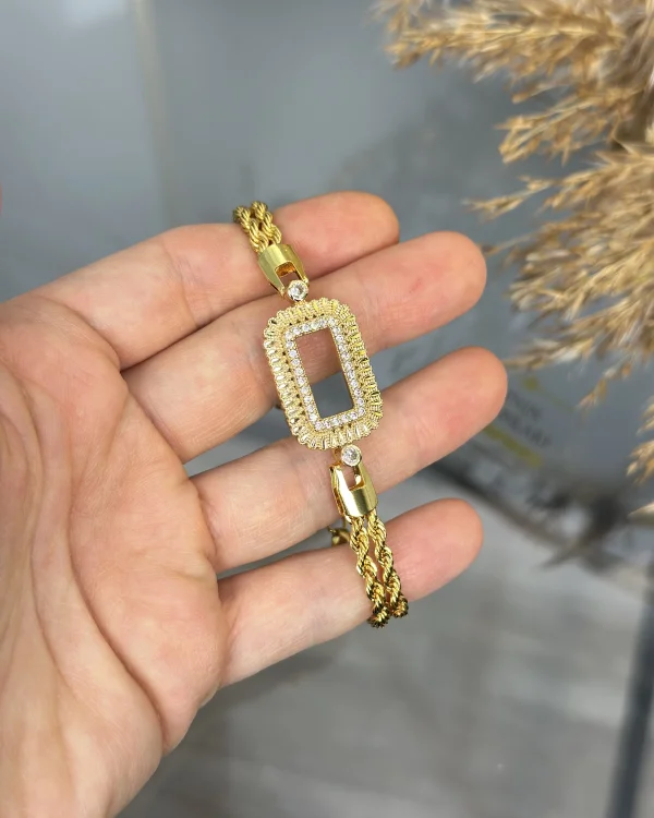 Gram Altınlık Çift Sıra Burgu Bileklik (Seri 4)