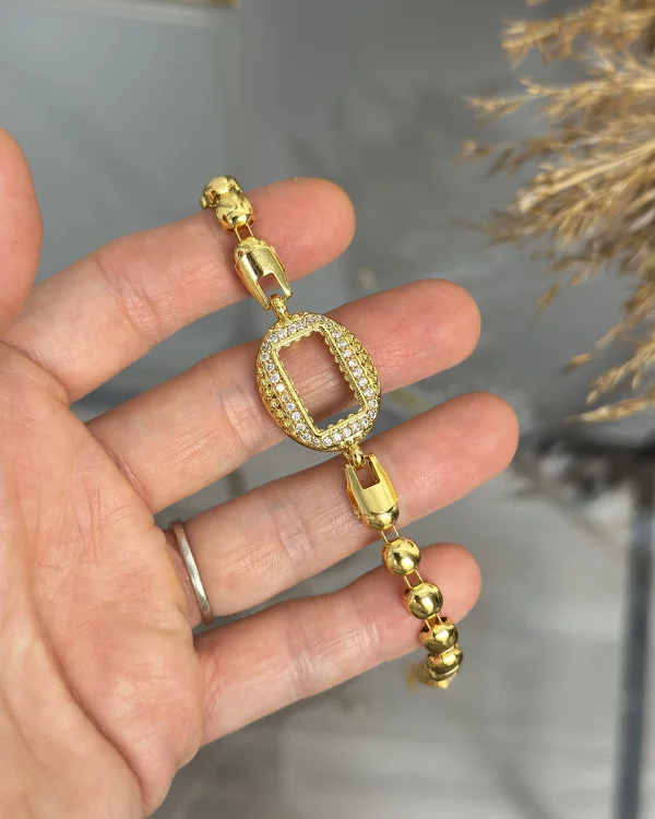 Gram Altınlık Oval Topçuklu Bileklik