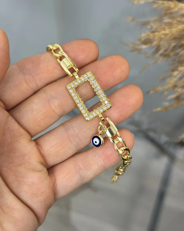 Gram Altınlık Nazarlı Zincir Bileklik