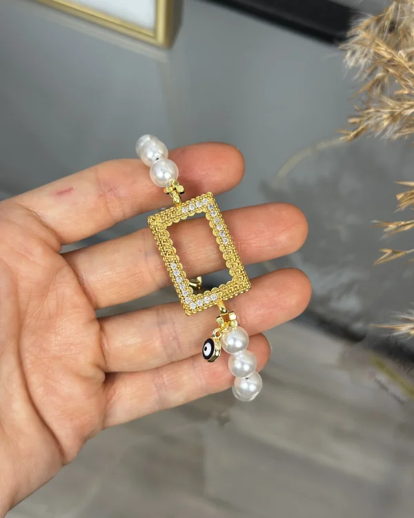 5 Gramlık Yarım Taşlı İnci Bileklik