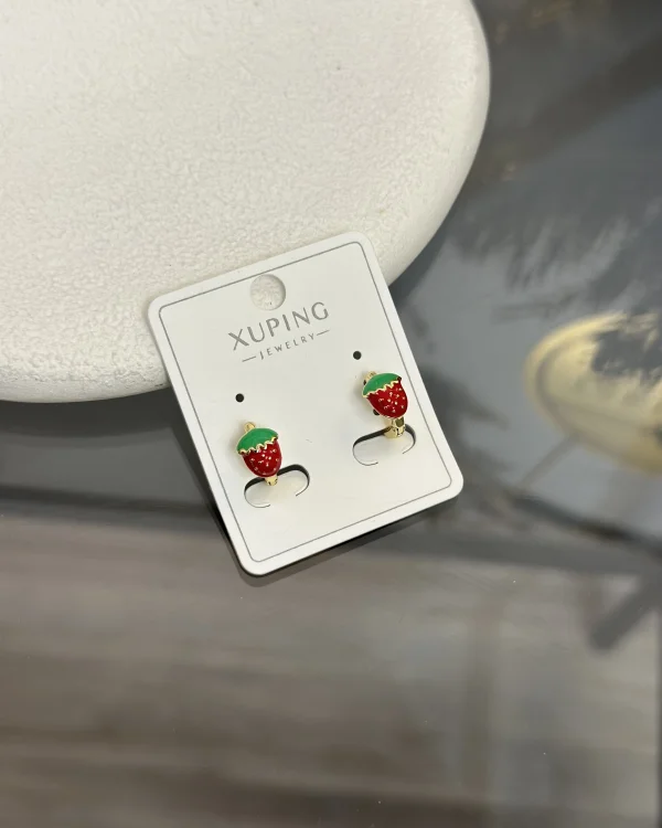 Çelik XP Marka Çilek Halka Çocuk Küpesi