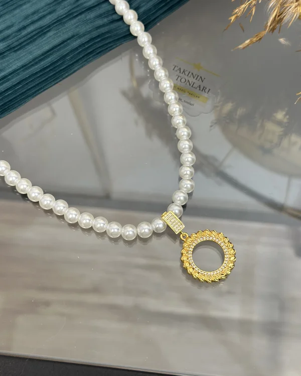 Çeyreklik Dorikali İnci Kolye (50 cm)