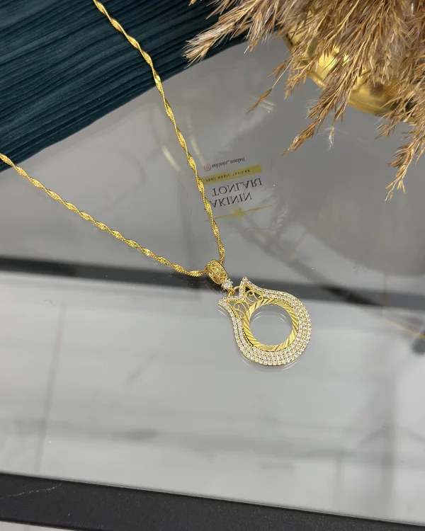 Çeyreklik Taşlı Lale Model Kolye (60 cm)