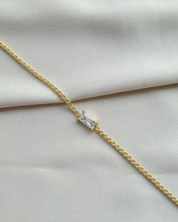 Baget Tek taş Zarif Bileklik