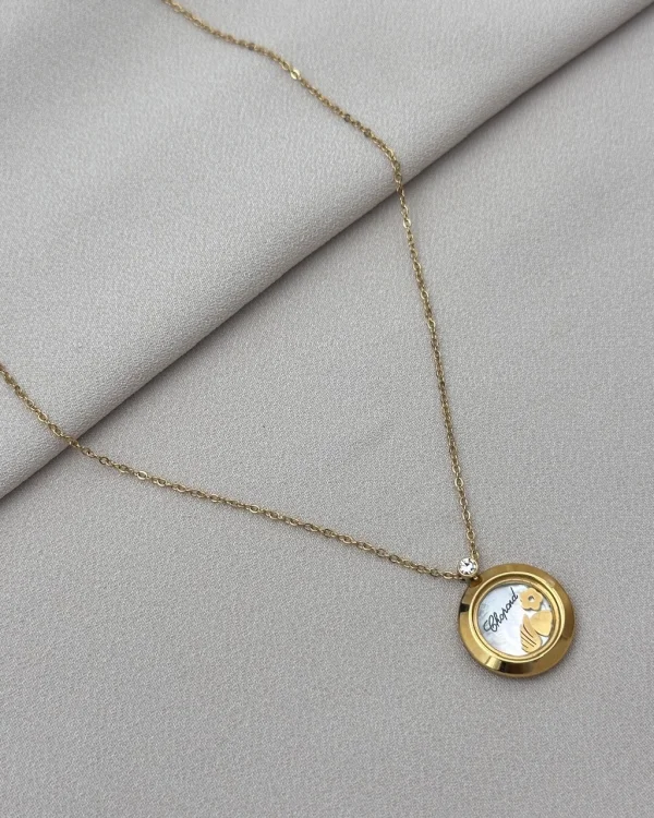 Camlı Minimal Zarif Kolye