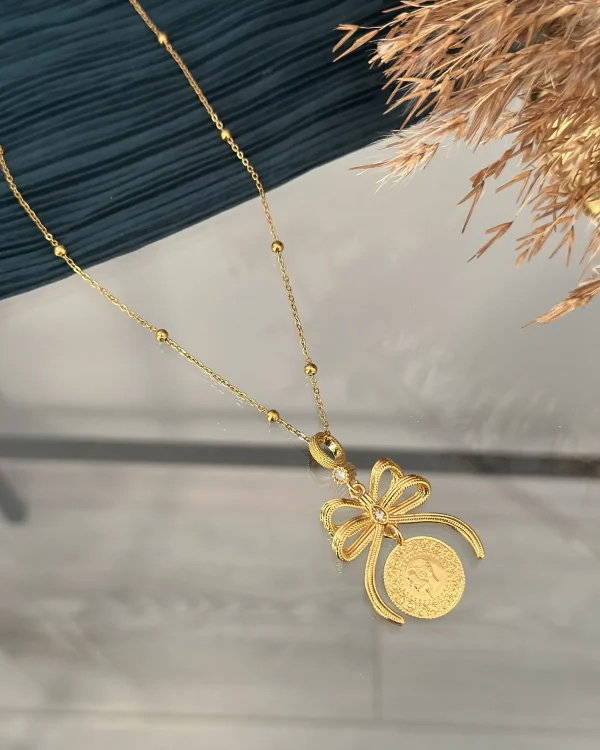 Çeyrekli Fiyonk Kolye (45 cm)