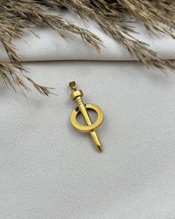 Çivi Model Çelik Kolye Ucu