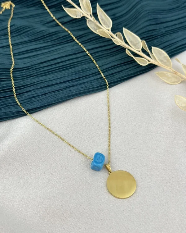 Daire Plaka Zarif Kolye (60 cm)