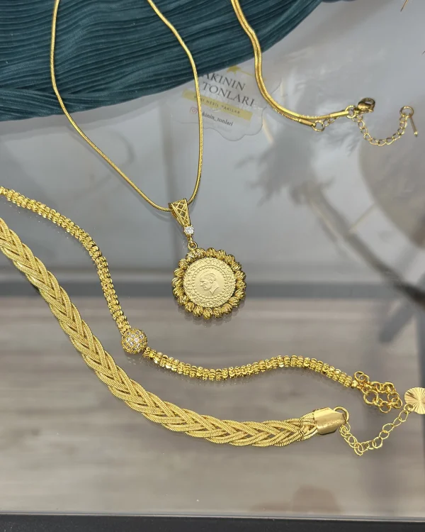 22 Ayar Dorikali Çeyrekli Set (60 cm)