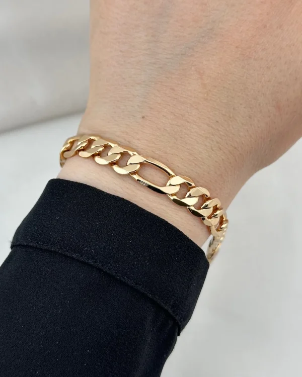 Bakır Renk Geniş Retro VİP Bileklik