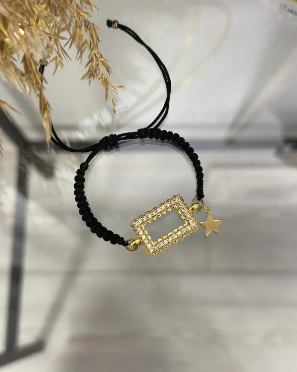 Gram Altınlık Siyah İpli Çocuk Bilekliği (12-13 cm)