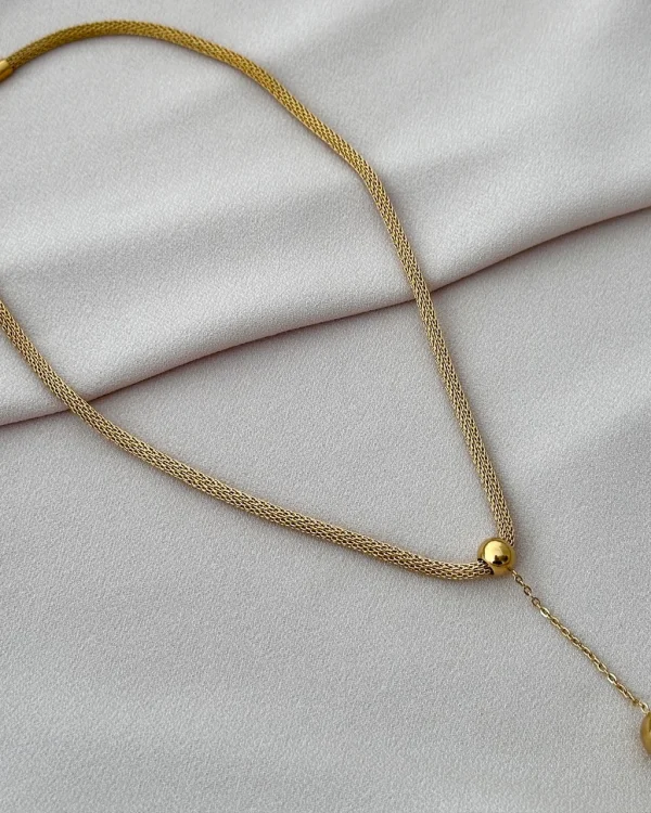 Topçuklu Hasır Kolye